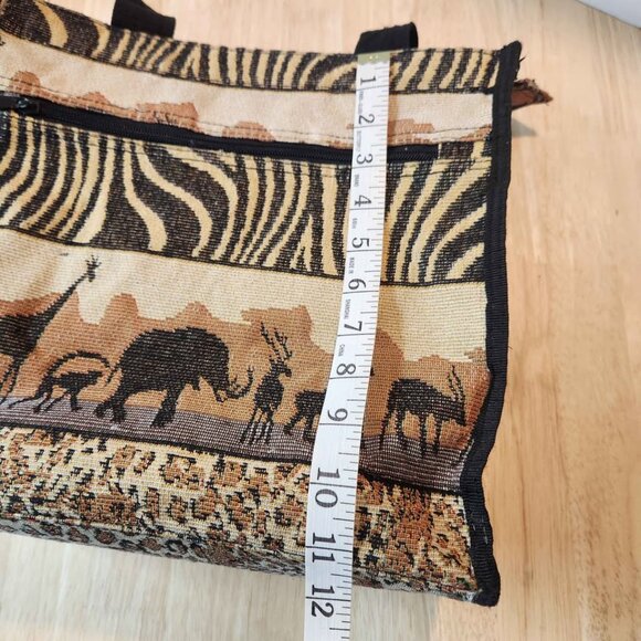 Safari-theme Handbag or shoulder bag with zipped compartments - Picture 9 of 10